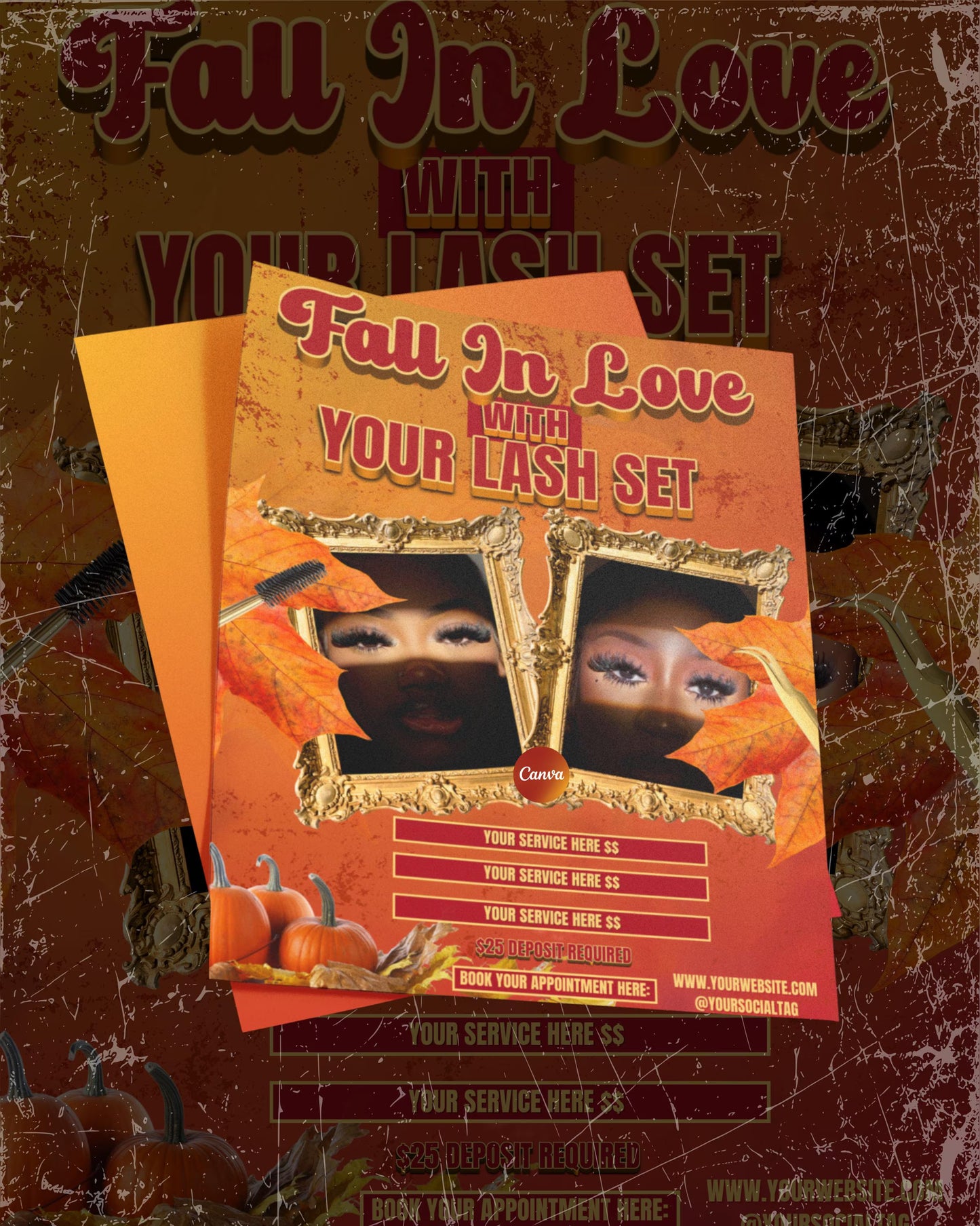 FALL In Love With Your Lashes Template
