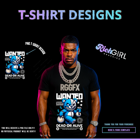 Blue OG SCUMMY BEAR T-Shirt Design