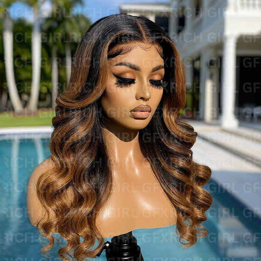 RGGFX Brown & Blonde Wig STOCK MODELS