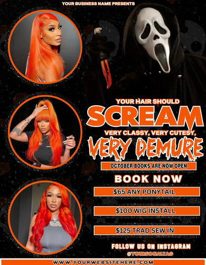 DIY SCREAM Booking Template