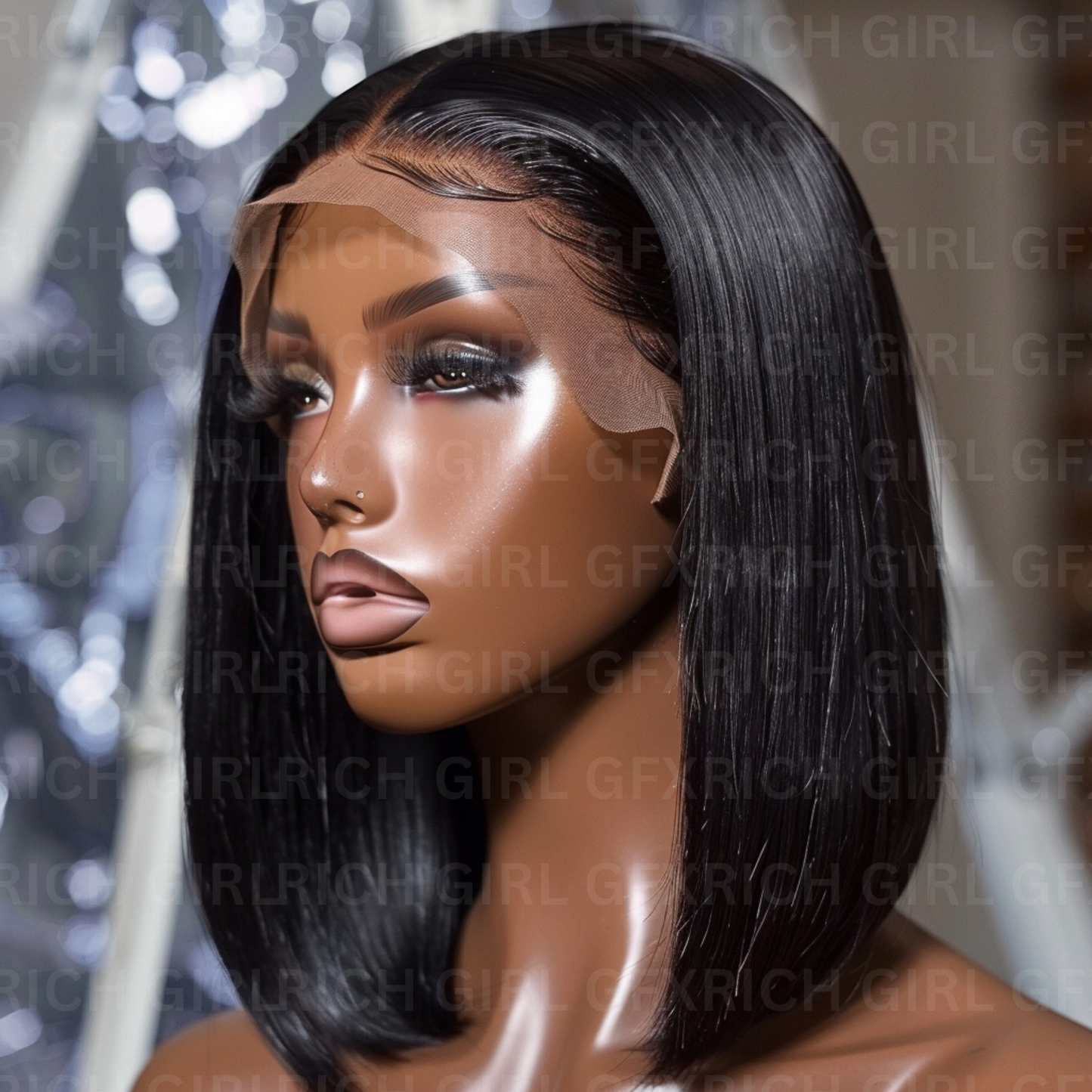 RGGFX Black Wig STOCK MODELS