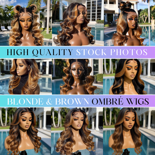 RGGFX Brown & Blonde Wig STOCK MODELS