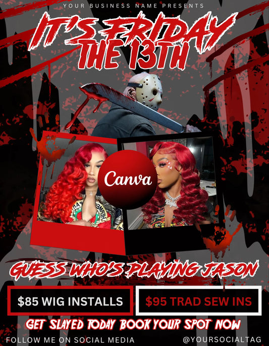 Friday THE 13TH DIY Halloween Template