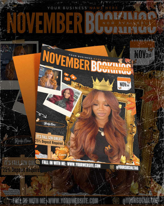 DIY November Bookings Template