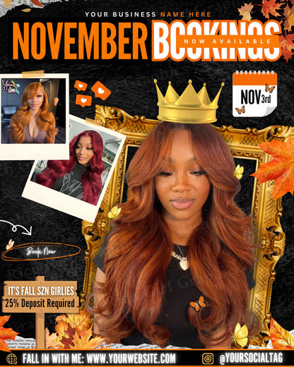 DIY November Bookings Template