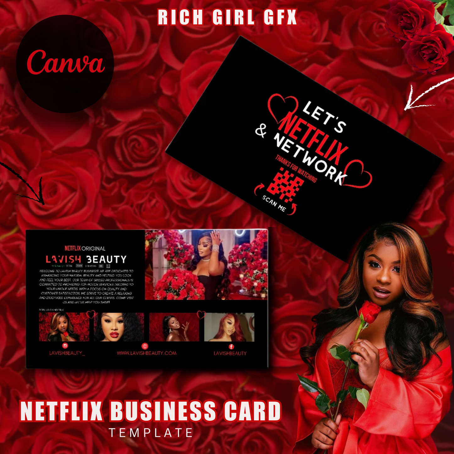 Netflix Business Card Template