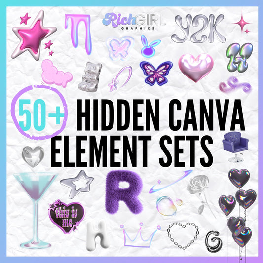 RG GFX 50+ Hidden CANVA Elements Sets