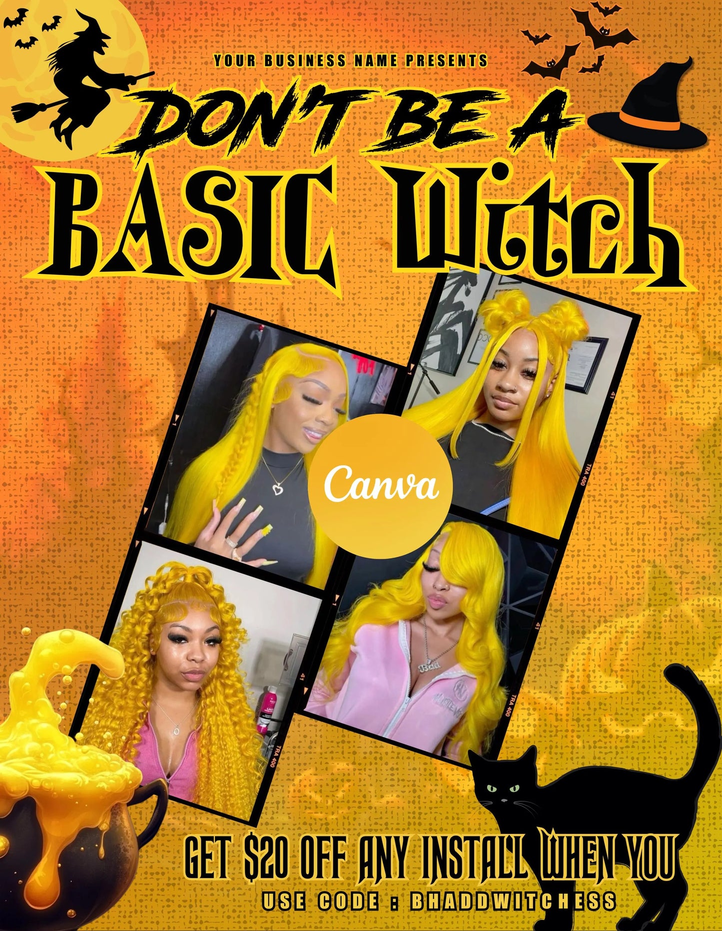 DON'T BE A Basic Witch DIY Template
