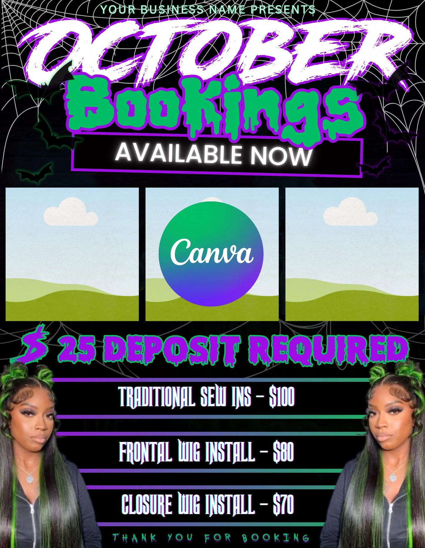 OCTOBER BOOKINGS FLYER