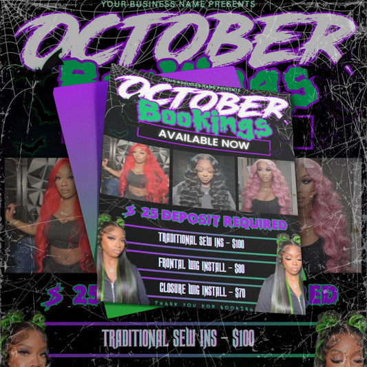 OCTOBER BOOKINGS FLYER