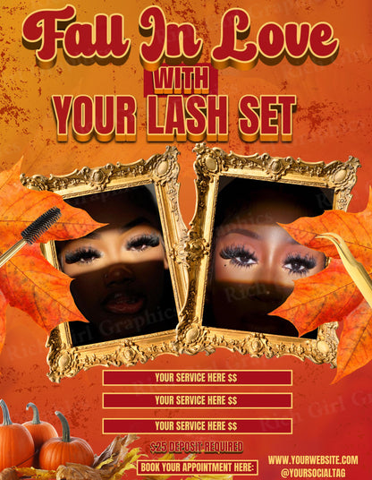 FALL In Love With Your Lashes Template